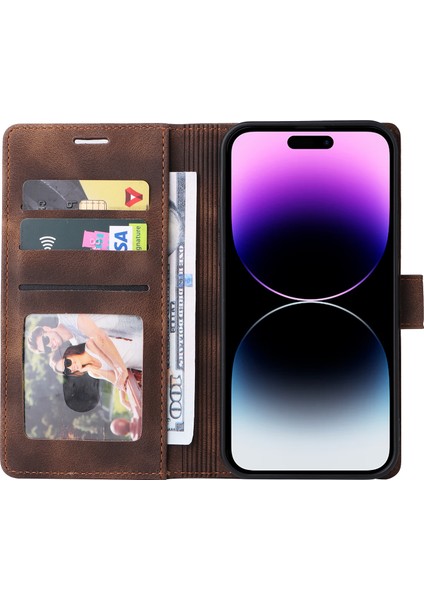 Iphone 14 Pro Pu Deri Telefon Kılıfı Cüzdan-Kılpalı Cilt Damla Damla Koşullu Stand Kabuğu (Yurt Dışından) modelleri