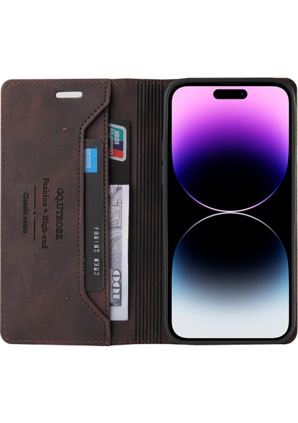 Iphone 14 Pro Telefon Kılıfı Için Çırpmaya Dayanıklı Rfıd Engelleme Cilt Duygu Hisset Pu Deri Stand Cüzdan Telefon Vaka Kavur (Yurt Dışından) fiyatları
