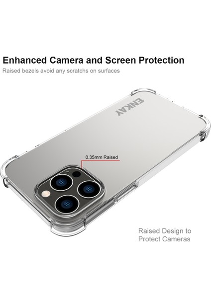 Iphone 14 Pro Telefon Kılıfı Için 6.1 Inç Anti-Güz Kristal Şok Emici Köşeler ile Clear Slip Slip Strip Edge Koruyucu Tpu Arka Kapak (Yurt Dışından) modelleri