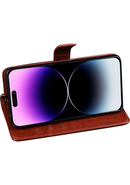 Iphone 14 Pro Telefon Kılıfı Şok Geçirmez Çılgın At Dokulu Pu Deri Manyetik Kapanma Flip Cüzdan Kapağı Stand-Sarı (Yurt Dışından) fiyatları