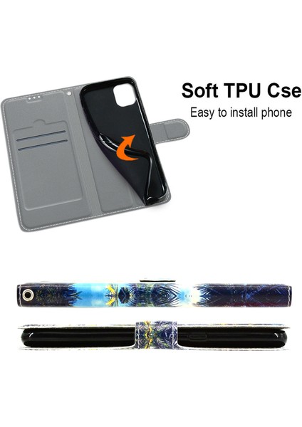 Iphone 14 Desenli Basılı Kart Tutucusu Için Deri Kasa Telefon Kapak-Coconut Ağacı (Yurt Dışından) fırsatları
