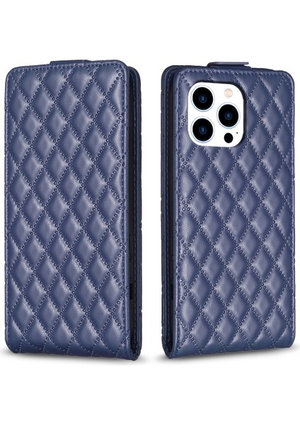 Iphone 14 Pro Koruyucu Kapak Dikey Flip Baskılı Pu Deri Telefon Kabuk Mavisi (Yurt Dışından)