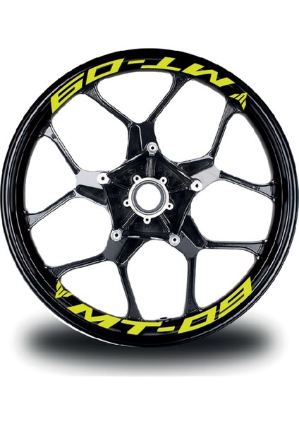 mt - 09 Yazılı 8li Jant Içi Yazı Sticker Etiket