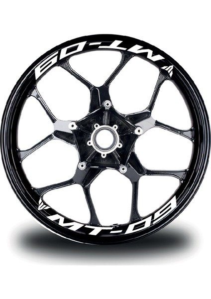 mt - 09 Yazılı 8li Jant Içi Yazı Sticker Etiket modelleri