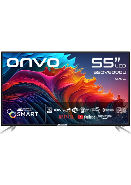 55OV6000U 55" 139 Ekran Uydu Alıcılı 4K Ultra HD Smart LED TV