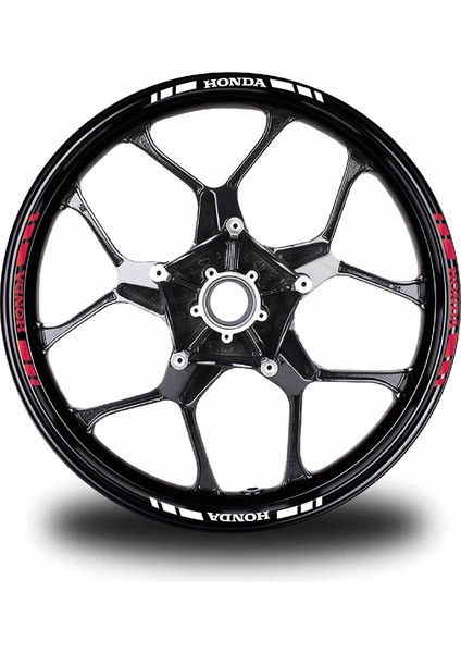 Honda Yazılı Kısa Dış Şerit 16'lı Jant Sticker Çift Renk Modeli