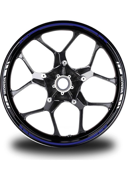 Yazısız Uzun Honda Yazılı Kısa Kesikli 16 Lı Çift Renk Jant Sticker Etiket