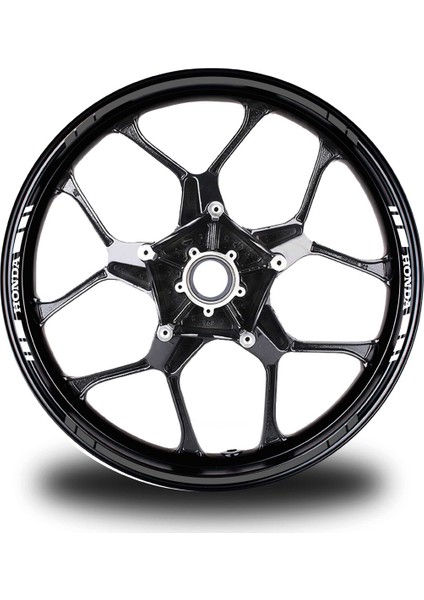 Yazısız Uzun Honda Yazılı Kısa Kesikli 16 Lı Çift Renk Jant Sticker Etiket