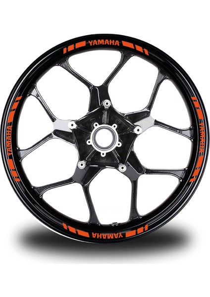 Yamaha Yazılı Kısa Dış Şerit 16'lı Tek Renk Jant Sticker Modeli