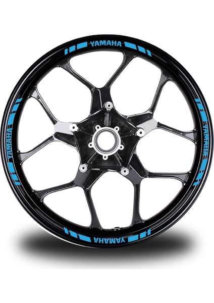 Yamaha Yazılı Kısa Dış Şerit 16'lı Tek Renk Jant Sticker Modeli