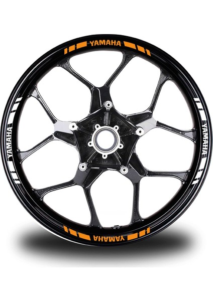 Yamaha Yazılı Kısa Dış Şerit 16'lı Çift Renk Jant Sticker Modeli