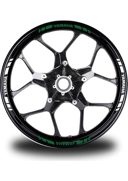 Yamaha Yazılı Kısa Dış Şerit 16'lı Çift Renk Jant Sticker Modeli