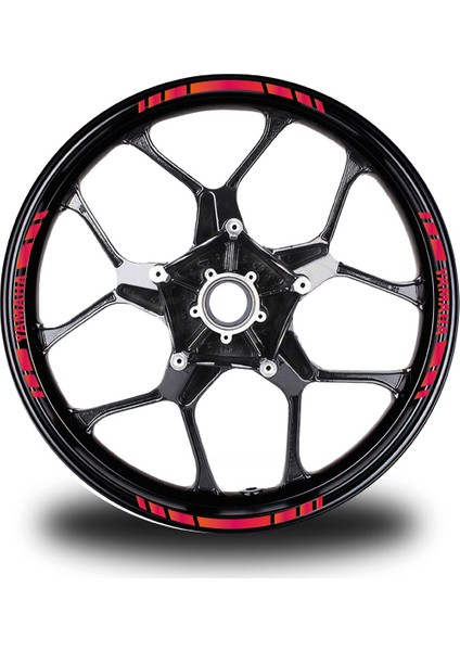 Yamaha Yazılı Kısa Yazısız Kısa Dış Şerit 16'lı Tek Renk Jant Sticker Modeli