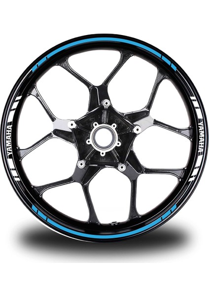 Yamaha Yazılı Kısa Yazısız Uzun Dış Şerit 16'lı Çift Renk Jant Sticker Modeli