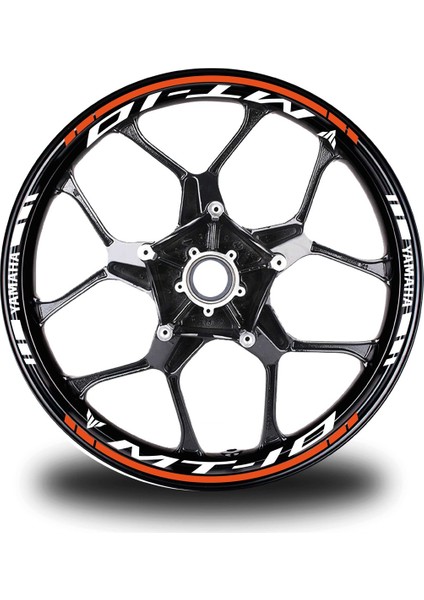 Turuncu Yamaha mt 10 Jant Sticker Etiket