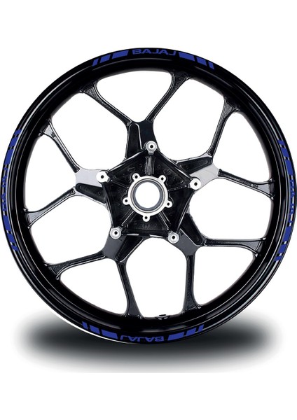 Bajaj Yazılı Kısa Dış Şerit 16'lı Tek Renk Jant Sticker Modeli fırsatları