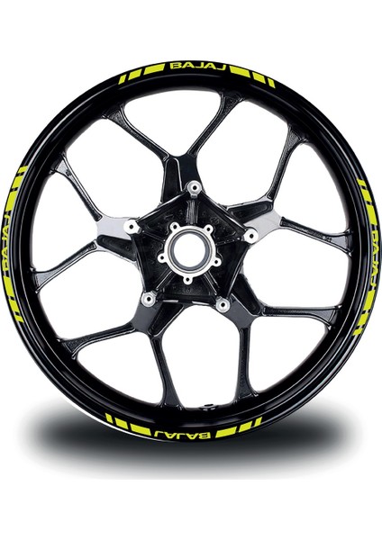 Bajaj Yazılı Kısa Dış Şerit 16'lı Tek Renk Jant Sticker Modeli indirimleri