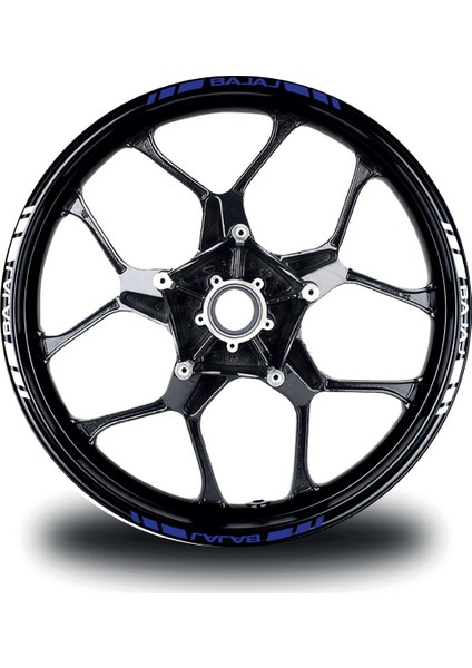 Bajaj Yazılı Kısa Dış Şerit 16'lı Çift Renk Jant Sticker Modeli modelleri