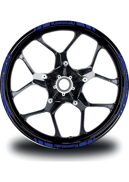 Kawasakı Yazılı Kısa Dış Şerit 16'lı Tek Renk Jant Sticker Modeli indirimleri