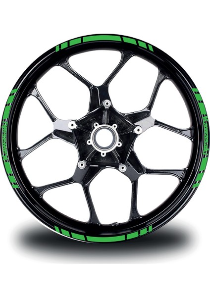 Kawasakı Yazılı Kısa Yazısız Kısa Dış Şerit 16'lı Tek Renk Jant Sticker Modeli fırsatları
