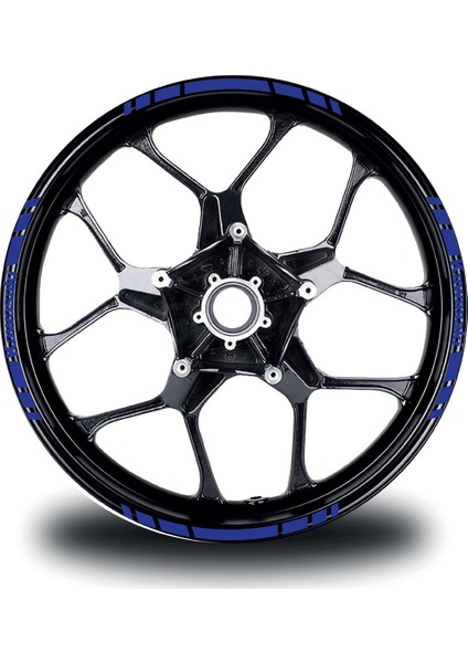 Kawasakı Yazılı Kısa Yazısız Kısa Dış Şerit 16'lı Tek Renk Jant Sticker Modeli