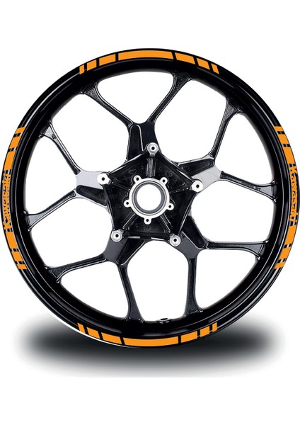 Kawasakı Yazılı Kısa Yazısız Kısa Dış Şerit 16'lı Tek Renk Jant Sticker Modeli indirimleri