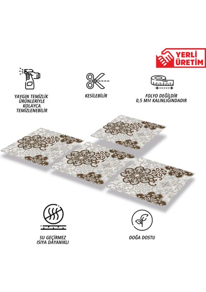 Kendinden Yapışkanlı Salon Desenli Pvc Karo 30x30 Cm 11 Adet 1 M2