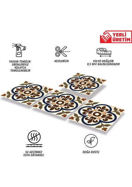 Kendinden Yapışkanlı Fas 05 Desenli Pvc Karo 30X30 cm (4 Adet) 0,36 M2 fiyatları