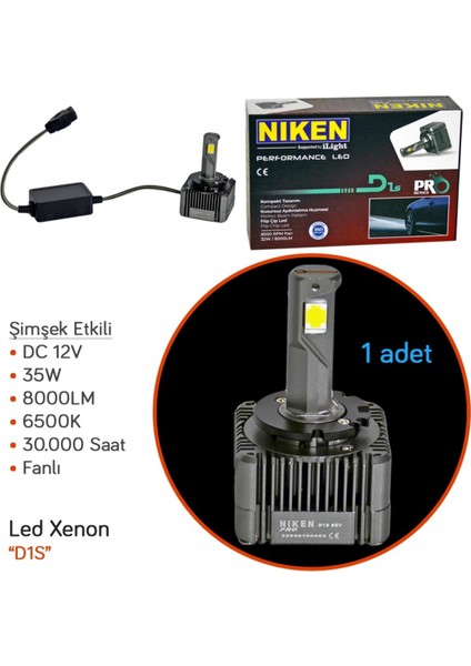 D1S LED Xenon Pro Serisi (1 Adet) 32W 8000 Lm