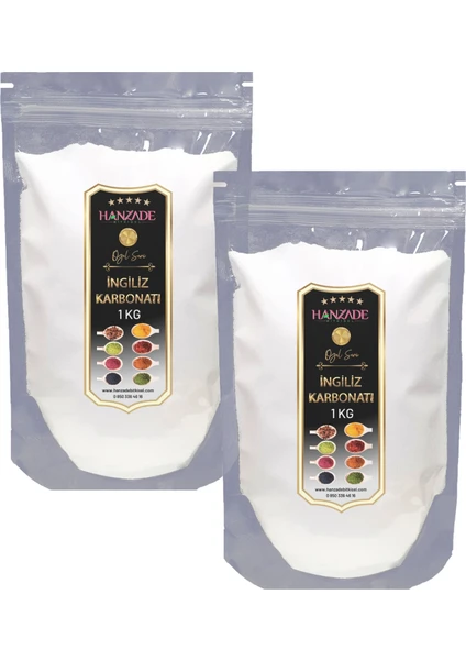 Hanzade Bitkisel İngiliz Karbonatı 1 kg x 2 Adet