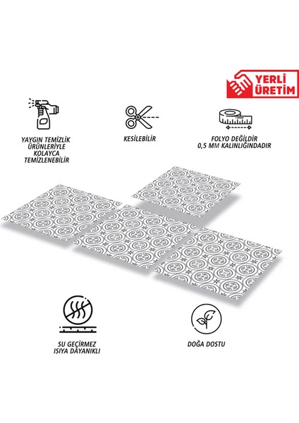 Kendinden Yapışkanlı Geometrik 039 Desenli Pvc Karo 30X30 cm (56 Adet) 5m2