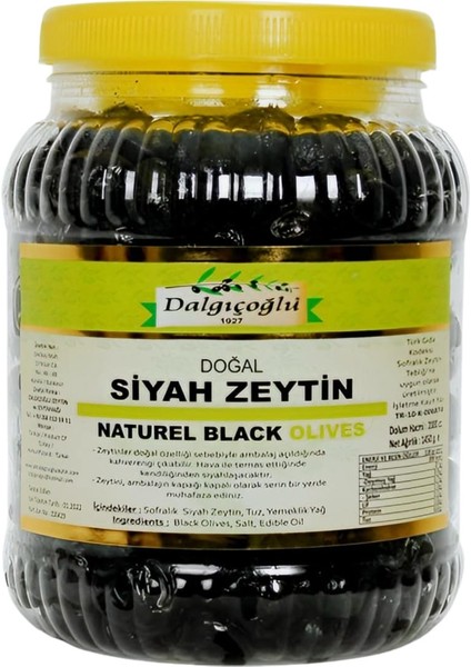 Siyah Zeytin Az Tuzlu Sert Iri Etli Jumbo Lüx 2000 cc