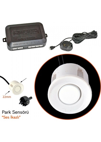 Park Sensörü Ses Ikazlı Beyaz