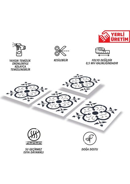 Kendinden Yapışkanlı Solo Fas Pvc Karo 30X30 cm (56 Adet) 5m2