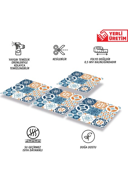 Kendinden Yapışkanlı Kontrast Desenli Pvc Karo 30X30 cm (56 Adet) 5m2