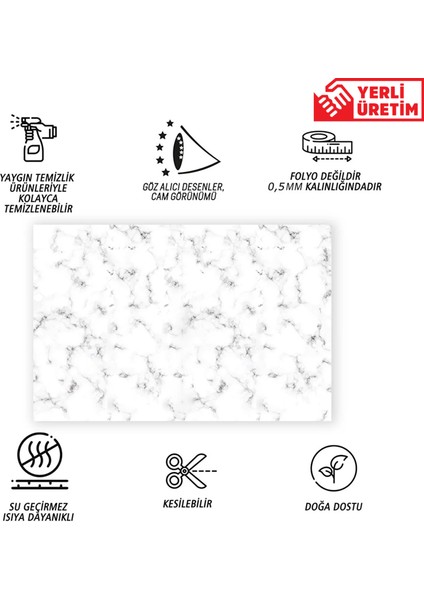 Kendinden Yapışkanlı Granit Mermer Desenli Pvc Panel 41X62 cm (4 Adet) 1 M²