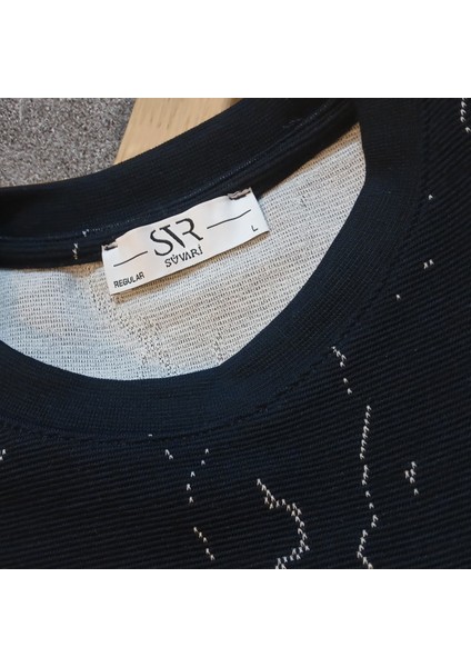 Mermer Desen Rahat Kalıp Sweatshirt modelleri