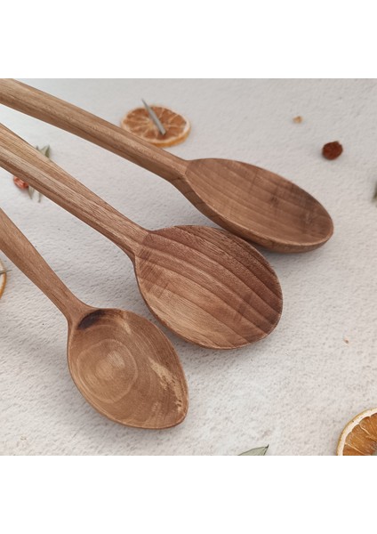 Ahşap Tahta Servis ve Sunum Kaşığı Seti - El Yapımı - Ceviz Ağacı fiyatları