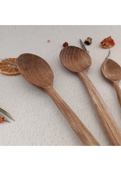 Ahşap Tahta Servis ve Sunum Kaşığı Seti - El Yapımı - Ceviz Ağacı modelleri