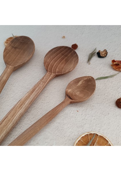 Ahşap Tahta Servis ve Sunum Kaşığı Seti - El Yapımı - Ceviz Ağacı fırsatları