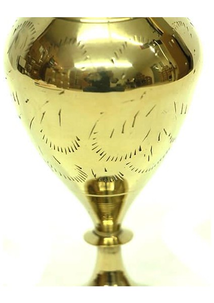 Vazo Düz Model Tamamı Pirinç Dekoratif Hediyelik