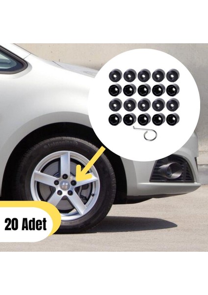 Bijon Kapağı Şifresiz 20 Ad Siyah Seat Alhambra 2011-15 6X0601173B