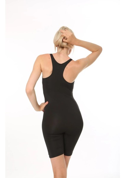 Kadın Uzun Şortlu Şerit Detaylı Yüzücü Mayosu fiyatları