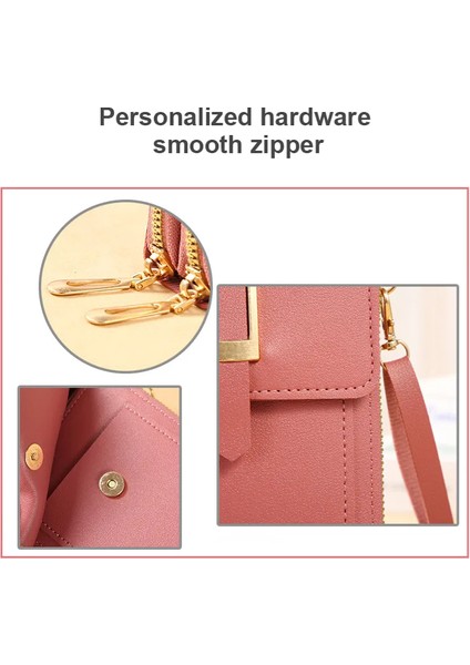 Kadın Yumuşak Deri Dokunmatik Ekran Cep Telefonu Crossbody Omuz (Yurt Dışından)