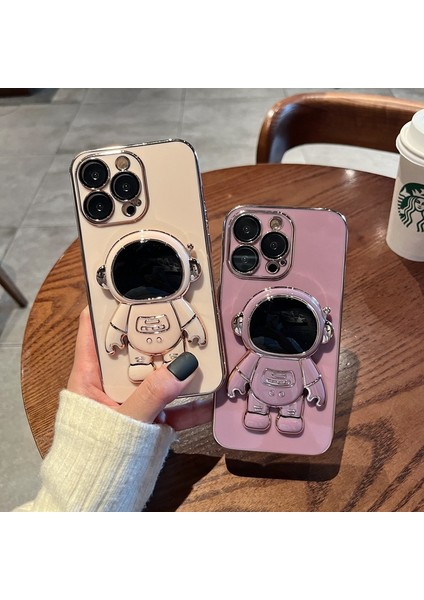 iPhone 12/13/14 Pro Max/xr/7/8 Için Uygun Standlı Astronot Elektroliz Cep Telefonu Kılıfı (Yurt Dışından) fırsatları