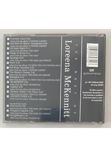 Loreena Mckennitt The Best Of Loreena Mckennitt CD (Orjinal Dönem Baskı 2.eldir)