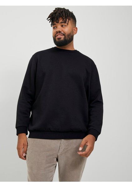 Büyük Beden Bisiklet Yaka Sweatshirt - Bradley