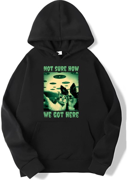 Oversize Unisex Cat and Dog Selfie Hoodie