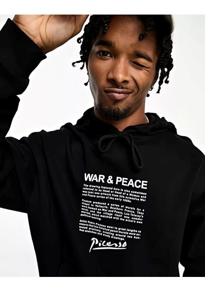 Picasso Baskı Oversize Sweatshirt