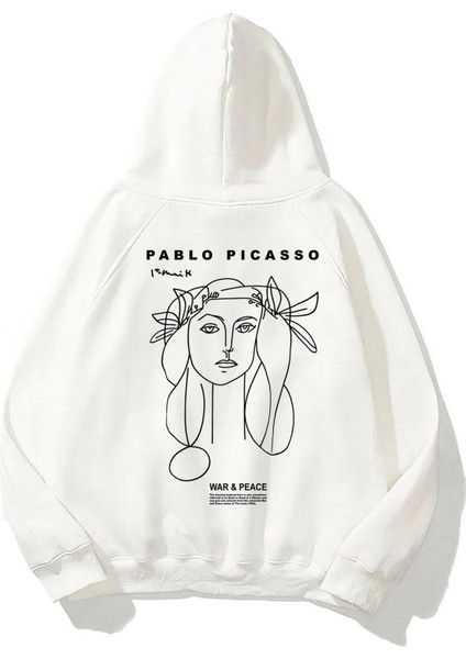 Picasso Baskı Oversize Sweatshirt